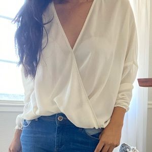 White Draped Top